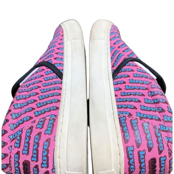 Marc Jacobs Sneakers Womens 5 Pink Love Mercer Blue Slip On Platform 35 EU - Picture 6 of 9